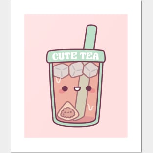 Cute Tea Bag Ice Tea Cutie Pun Posters and Art